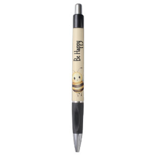 Cute Yellow Black Be Happy Bee Pen