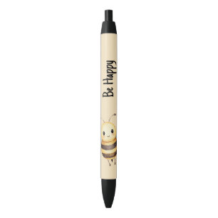 Cute Yellow Black Be Happy Bee Pen