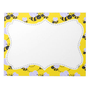 Cute Yellow & Black Bee Notepad