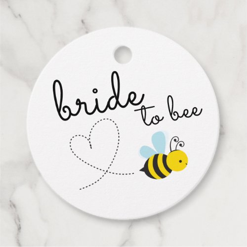 Cute Yellow Bride To Bee Favor Tags
