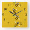 Cute Yellow Brown Abstract Honey Bees Pattern