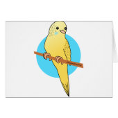 Cute Yellow Budgie (Front Horizontal)