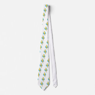 Cute Yellow Budgie Neck Tie