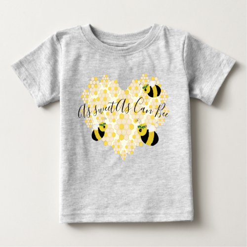 Cute Yellow Bumble Bee Baby Shower Gift Baby T_Shirt
