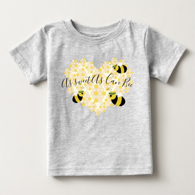 Cute Yellow Bumble Bee Baby Shower Gift Baby T-Shirt (Front)