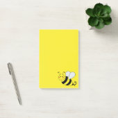 Cute Yellow Bumble Bee Gray Post-it Notes (Office)