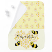 Cute Yellow Bumble Bee Nursery Theme Baby Shower B Baby Blanket