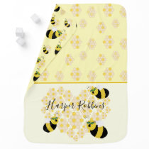 Cute Yellow Bumble Bee Nursery Theme Baby Shower Baby Blanket