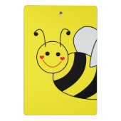 Cute Yellow Bumble Bee Personalized Mini Clipboard (Back)