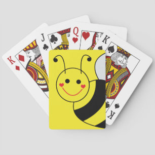 Cute Yellow Bumble Bee Poker Cards