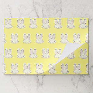 Cute yellow bunnies pattern party paper placemats