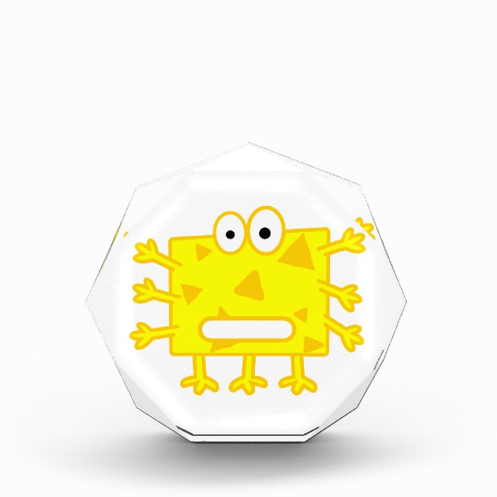 Cute Yellow Cartoon Monster Acrylic Award