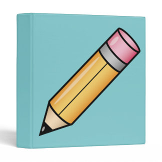 Cute Yellow Cartoon Pencil Binder