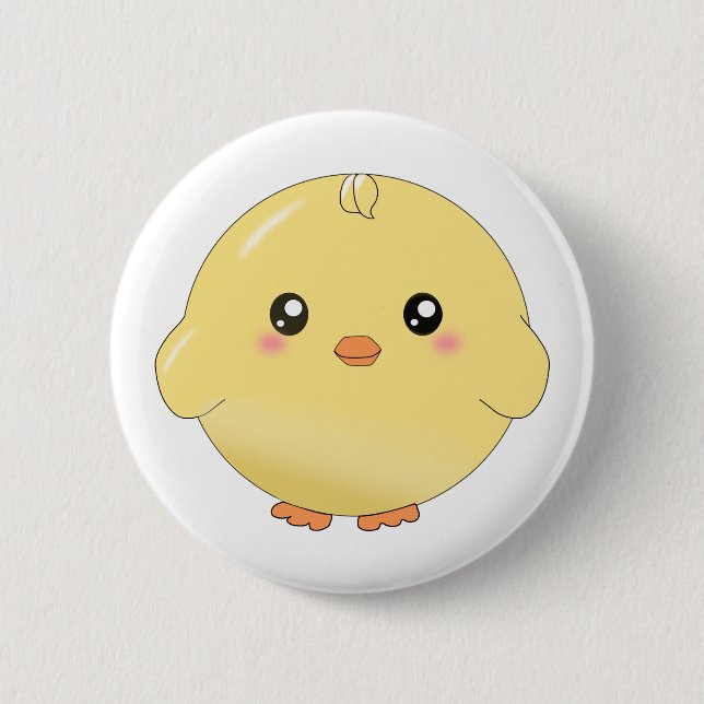 Cute yellow chick button (Front)
