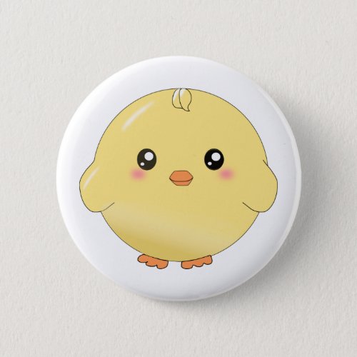 Cute yellow chick button