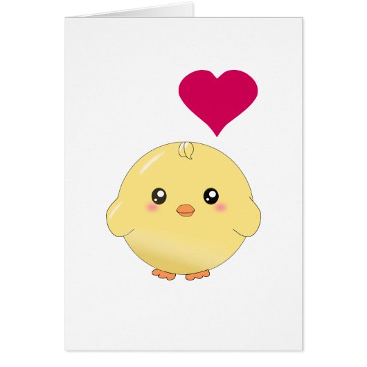 Cute yellow chick cards (Front)