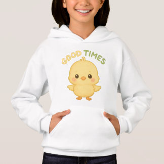 Cute Yellow Chick Graphic Pullover Hoodie