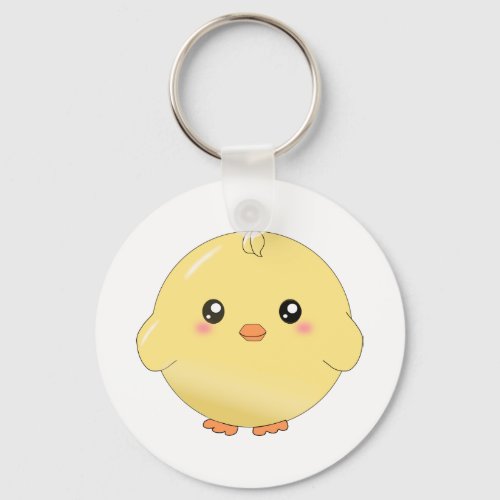 Cute yellow chick keychain