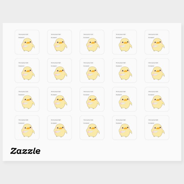 Cute yellow chick stickers (Sheet)