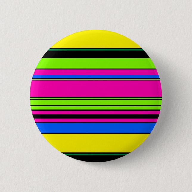 Cute yellow colorful stripes button (Front)