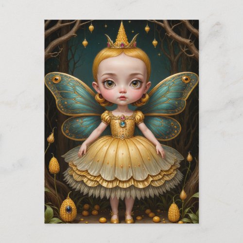 Cute Yellow Corn Fairy Postcard