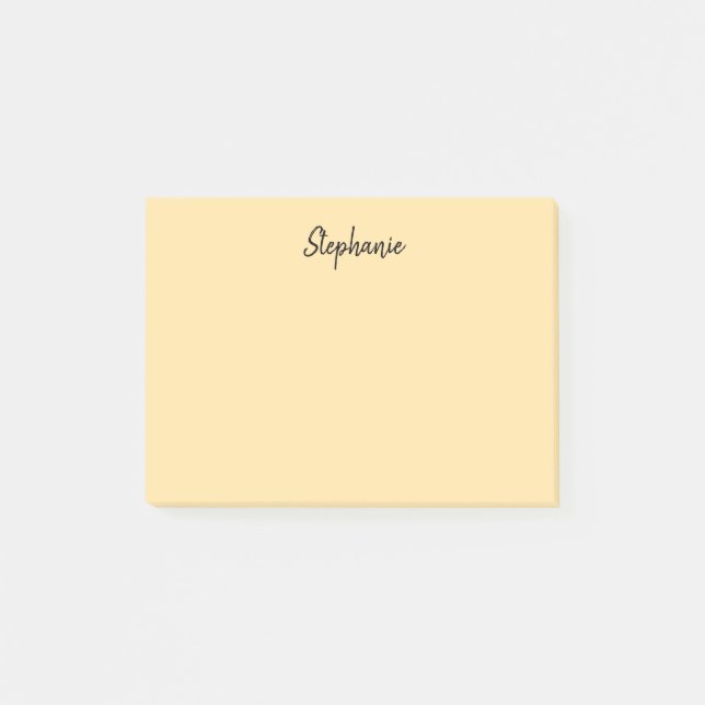  Cute Yellow Custom Name Notes (Front)