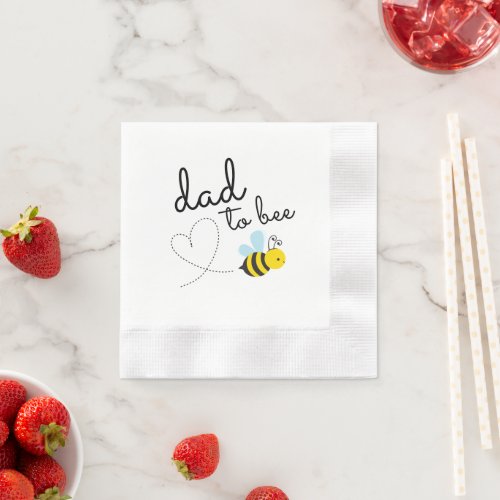 Cute Yellow Dad To Bee Napkins