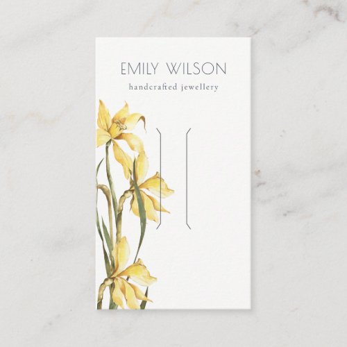 Cute Yellow Daffodil Floral  Hair Clip Display Business Card