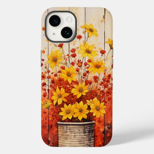 Cute Yellow Daisies in Pot Daisy Flower Case_Mate iPhone 14 Case