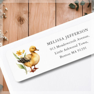 Cute Yellow Duck Address Label