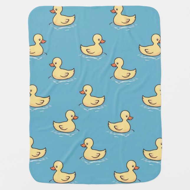 Cute Yellow Duck Baby Blanket (Front)
