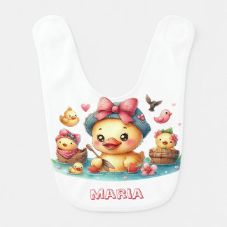 Cute yellow duck baby T-Shirt Bib