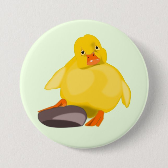 Cute Yellow Duck Button (Front)