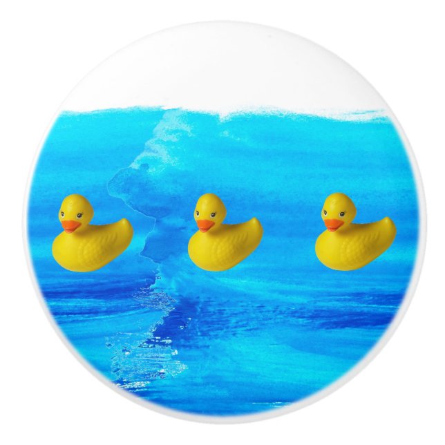 Cute Yellow Duck Ceramic Pull (Front)