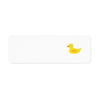Cute Yellow Duck Label by i_love_cotton at Zazzle