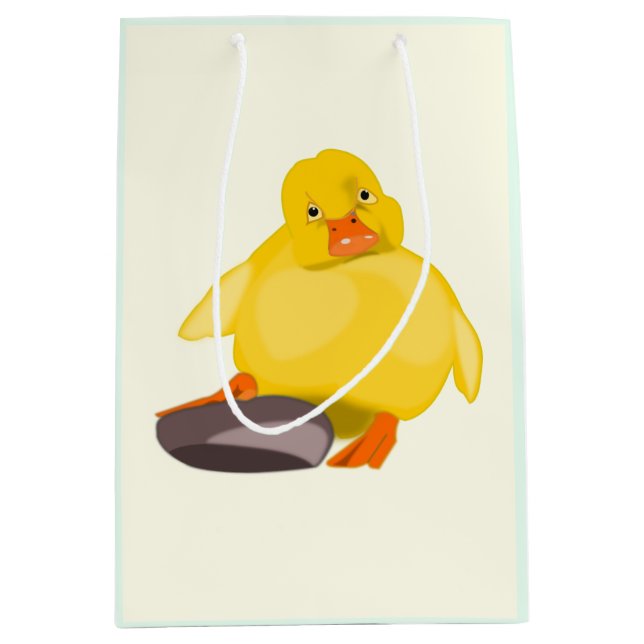 Cute Yellow Duck Medium Gift Bag (Front)