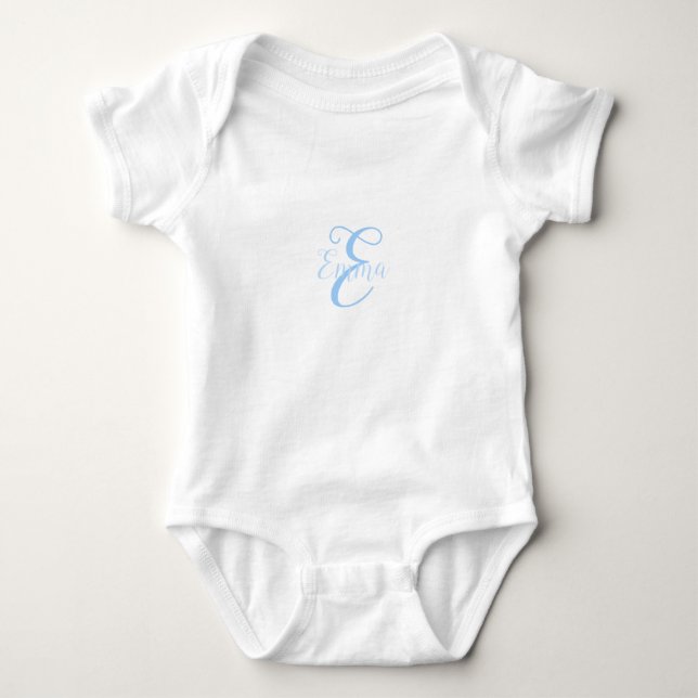 Cute Yellow Duck Monogram Baby Girl Bodysuit (Front)