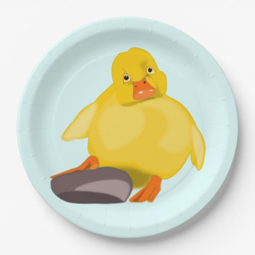 Cute Yellow Duck Paper Plates