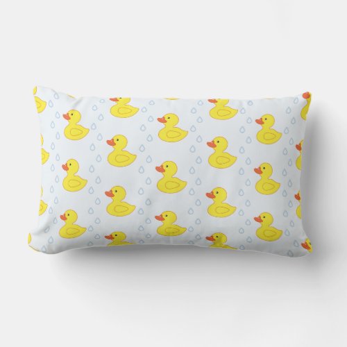 Cute Yellow Duck Pattern Baby Girl Lumbar Pillow
