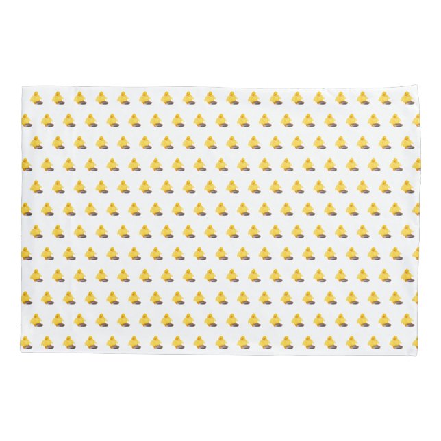 Cute Yellow Duck Pillow Case (Back)