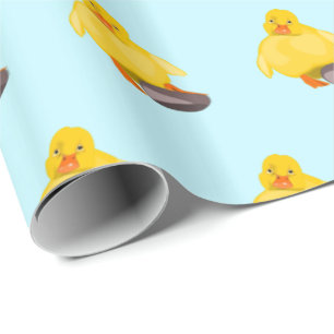 Cute Yellow Duck - Sweet - Choose/Add Color / Text Wrapping Paper