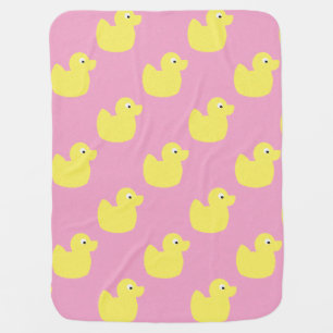 Cute yellow duckies pattern baby blanket