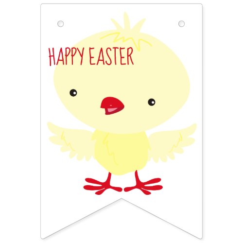 Cute Yellow Duckling  Easter Bunting Flags