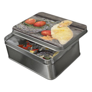 Cute Yellow Duckling Easter Eggs Nest Watercolor Jigsaw Puzzle