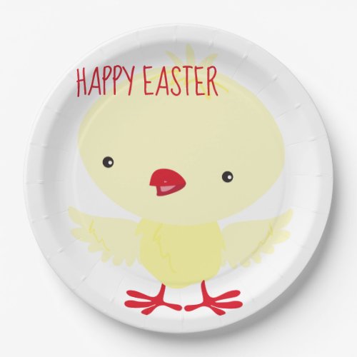 Cute Yellow Duckling  Easter Paper Plates