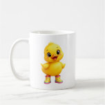 Cute Yellow Duckling Wearing Colorful Rainboots Coffee Mug
