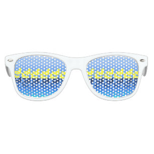 Cute Yellow Ducky on Blue Gradient Water Kids Sunglasses