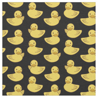 Cute Yellow Ducky Rubber Ducks Fabric