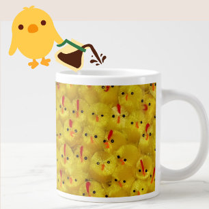 Cute Yellow Easter Baby Chicks JUMBO Mug