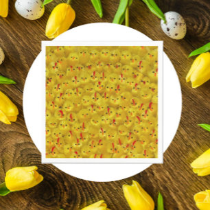 Cute Yellow Easter Chicks Pattern Paper Napkin
